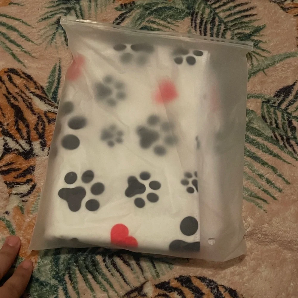 Paw Print and Heart Patterned microfiber 2 pack towels